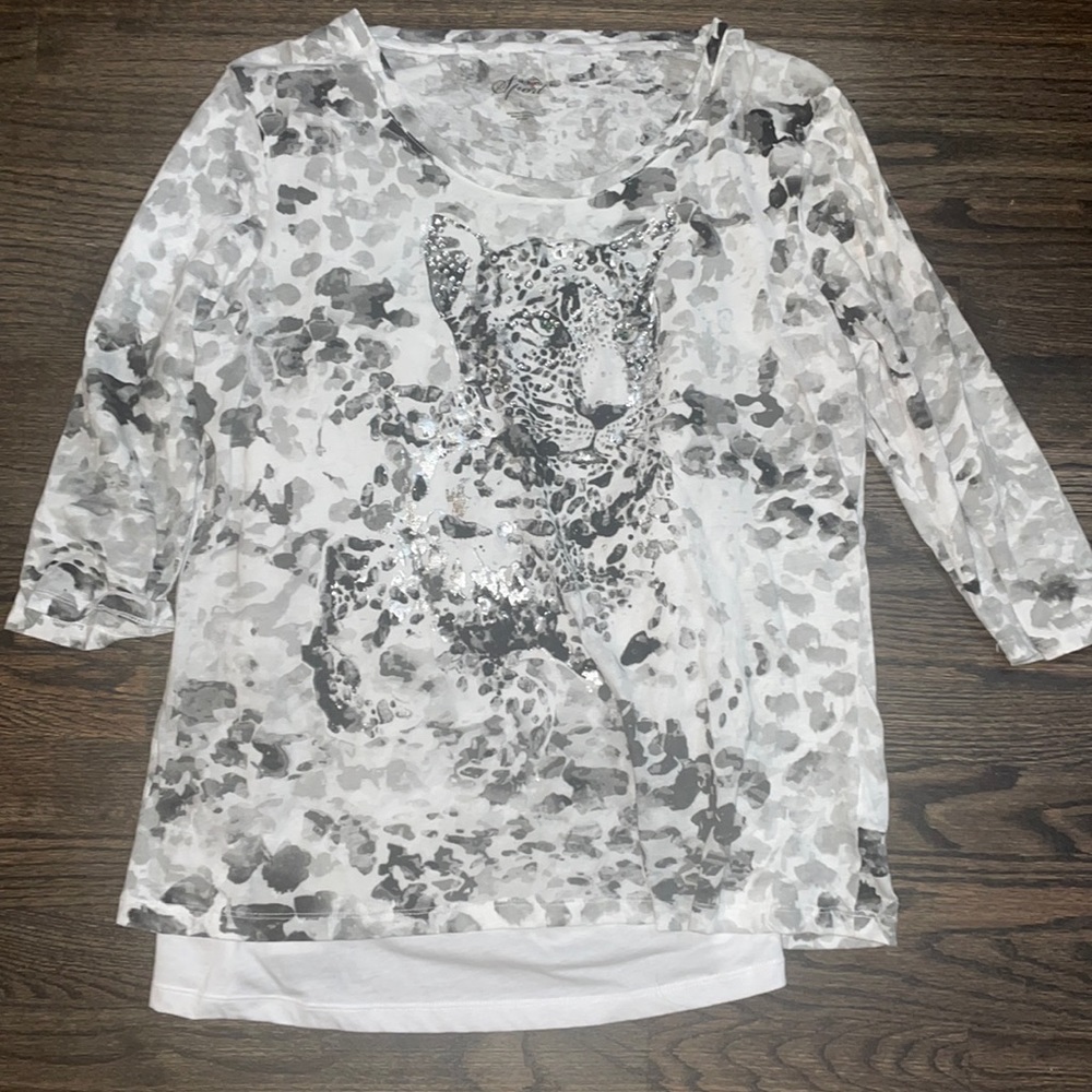Style & Co. Worn once. Womens quarter sleeve shirt size large